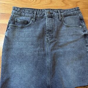 Old Navy Women Denim Skirt, size 4, Faded black denim, High waisted